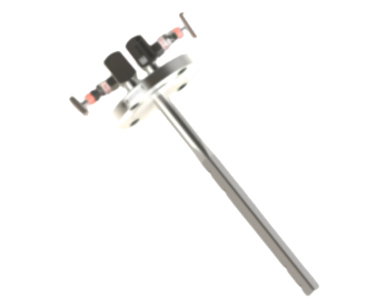 Averaging pitot tube sensor with mounting flange