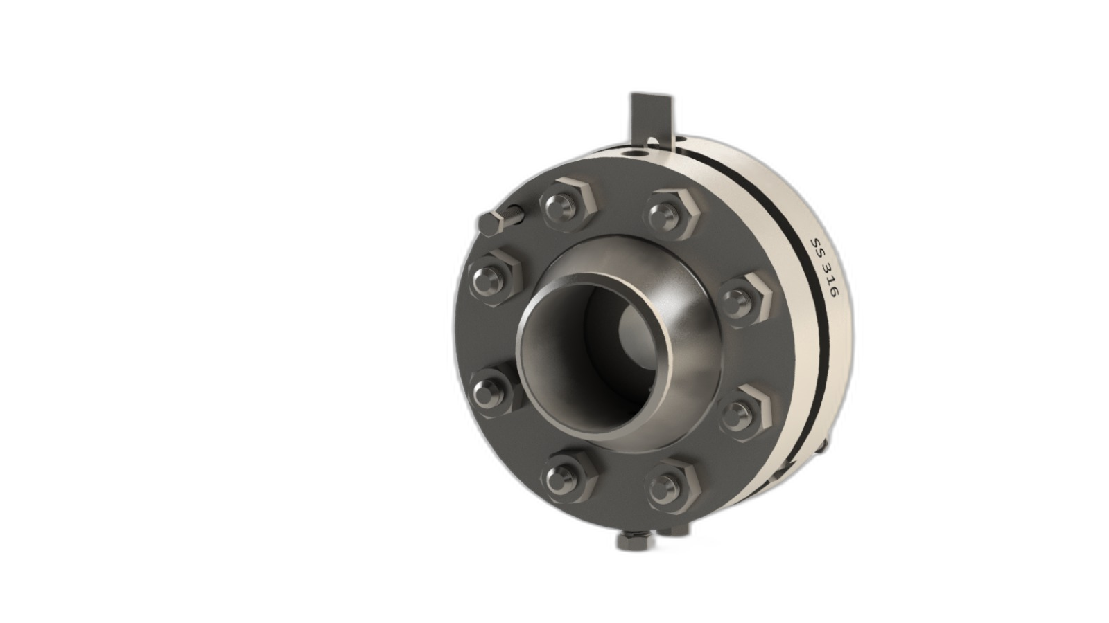 Orifice plate assembly — flanged