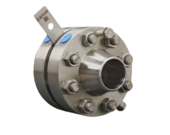Compact orifice assembly — flange front view