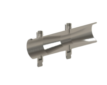 Venturi tube sectioned insert showing convergent throat