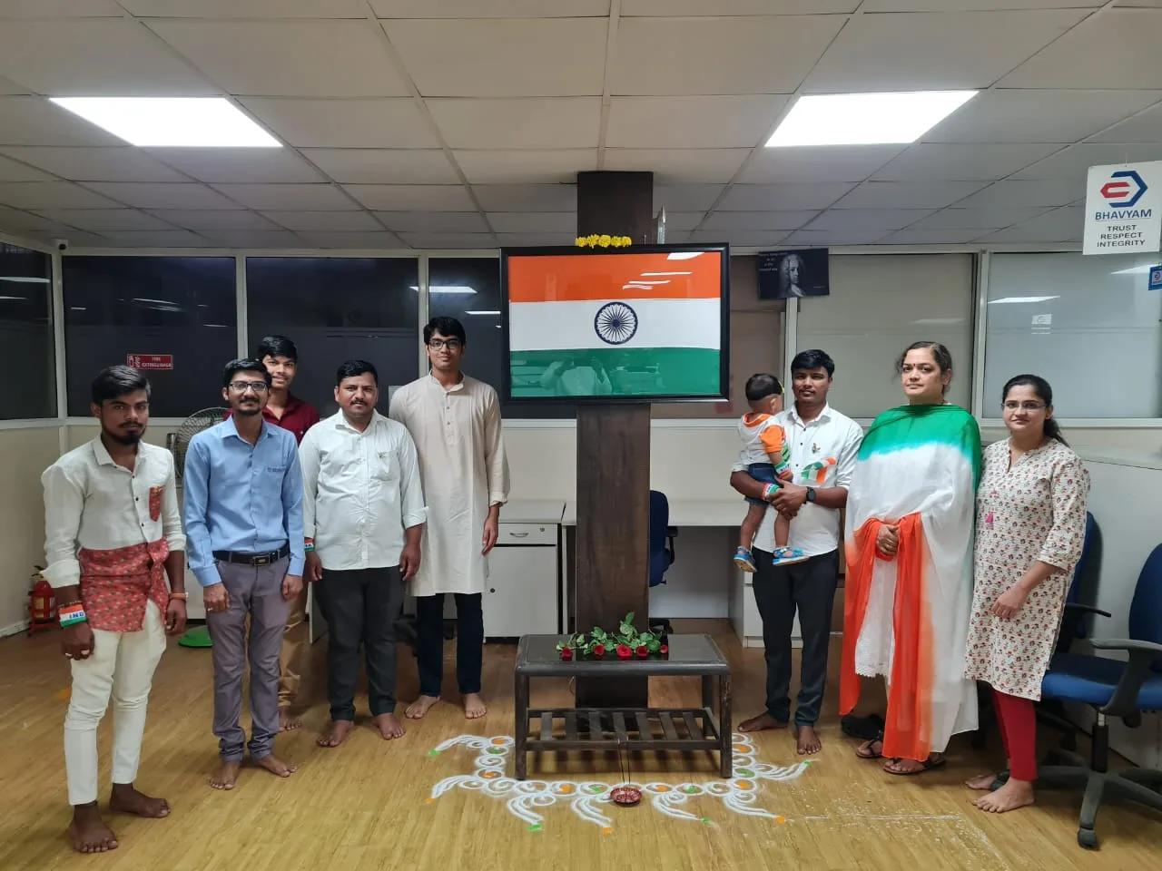 Indian flag for Independence Day celebration at Bhavyam